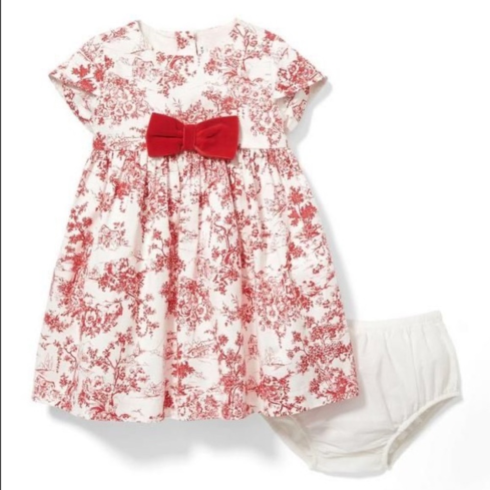 NEW Janie & Jack Red Toile Dress